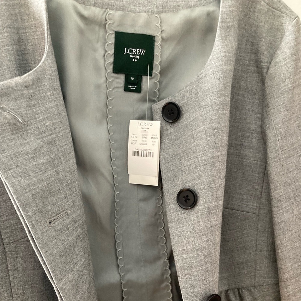 JCrew collection NWT suite jacket.  Feminine style peplum and bracelet sleeves.